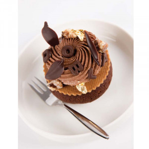 White Chocolate Decorations, Milk, Black Mini Double Folded Penaj, 3 x 1.5 cm, 260 gr, 576 pcs - Img 2