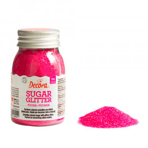 Zahar Glitterat Fucsia, 100 gr