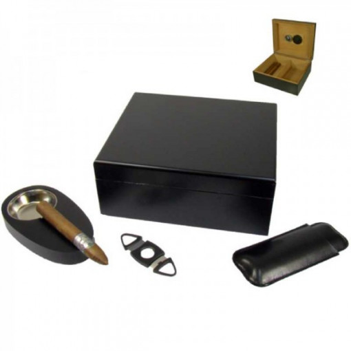 Angelo Humidor Set (black)