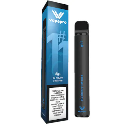 Țigară electronică de unică folosință Vapepro, 800 pufuri, 2ml, 20 mg / ml - Blueberry Intense #11