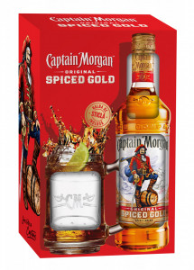 Captain Morgan Spiced Gold cu pahar 0.7l