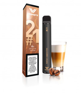 Țigară electronică de unică folosință Vapepro, 800 pufuri, 2ml, 20 mg / ml - Italian Cappucino #21