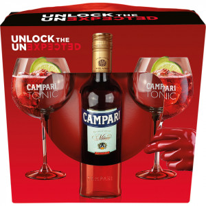 Campari 0.7L + 2 pahare