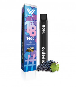 Țigară electronică de unică folosință Vapepro, 1400 pufuri, Grape Xtreme #18 - Img 2