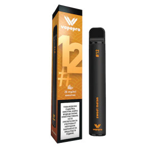 Țigară electronică de unică folosință Vapepro, 800 pufuri, 2 ml, 20 mg / ml - Sweet Melon #12