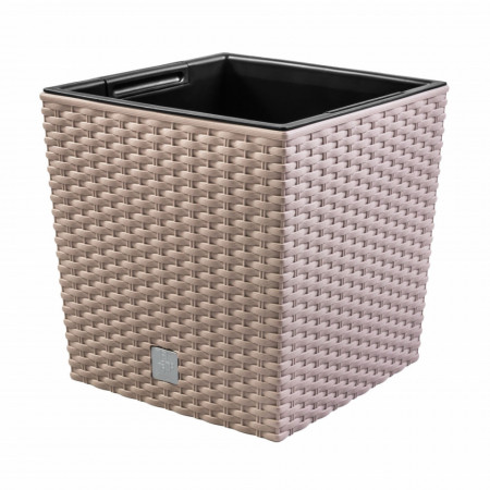 Saksija za cveće Rato Low 32x32x33cm moka sa uloškom