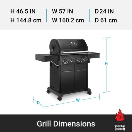 Broil King Crown 490 dimenzije