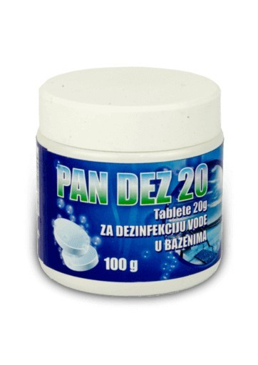 Dezinfekcija vode u bazenu hlornim tabletama PANDEZ