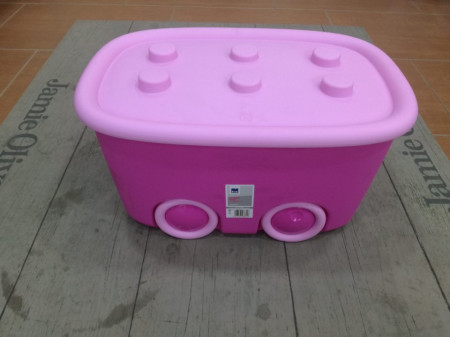 Kutija za igračke sa točkićima Funny Box - Pink - Img 4
