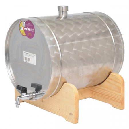 bure za rakiju ezio inox lezece sa postoljem 25l