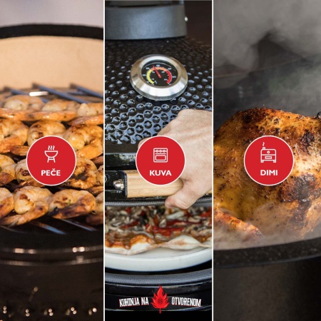 Dimljenje, kuvanje, pečenje sa &quot;Kuhinjom na otvorenom&quot; i Kamado Bono roštiljima