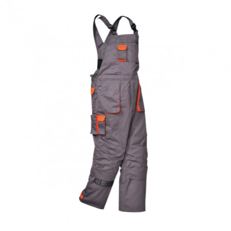 Radne pantalone postavljene treger Contrast sivo-narandžaste - Monsun