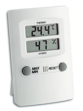 Digitalni termometar higrometar MIN-MAX beli