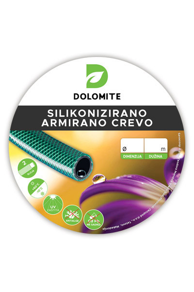 Baštensko armirano silikonizirano pvc crevo 1/2" 25M - Dolomite