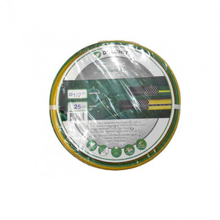 Baštensko armirano pvc crevo 1/2" 50M - žuto/zeleno