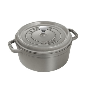 STAUB okrugla gusana posuda Cocotte 24cm - siva boja