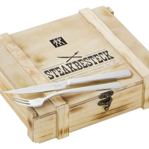 Steak set 12/1 Zwilling u rustičnoj drvenoj kutiji