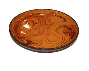 Tanjir ETNO - 22 cm plitki, Braon miks dizajn