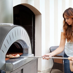 Peć za pizzu Alfa Forni DOLCE VITA 4 pizze na gas i drva - sa inox stolom 160cm - Img 2