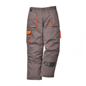 Radne pantalone postavljene Contrast sivo-narandžaste - Monsun