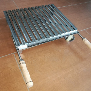 Roštilj ploča sa nogama i ručkama 46x40 cm INOX - Img 2