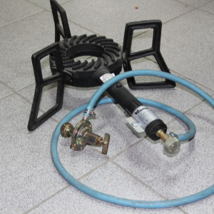 Gas burner set with valve - Iron