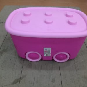 Kutija za igračke sa točkićima Funny Box - Pink - Img 4