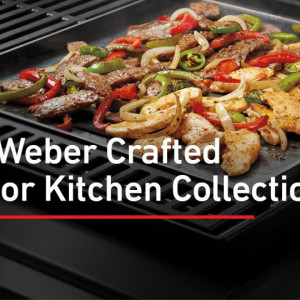 grilovano povrce i grilovano meso na ploči Weber Genesis crafted rostilja