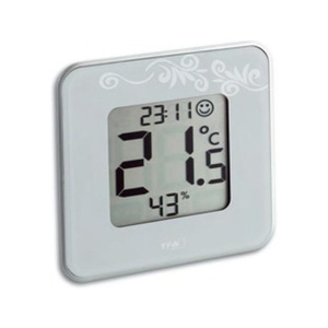 Digitalni termometar higrometar TFA 30.5021.02 STILE sivi okvir