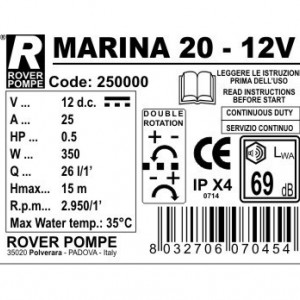Pumpa za pretakanje MARINA 20 - 12V - dupla rotacija - Img 3