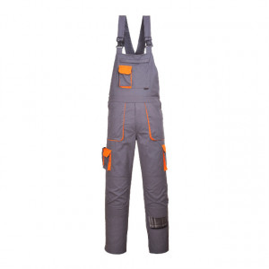 Radne pantalone sa tregerima sivo-narandžaste Contrast - Monsun