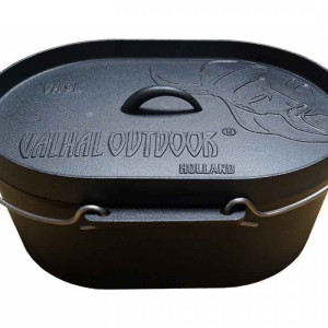 Valhal Outdoor Dutch Oven oval, 9L cast-iron pan