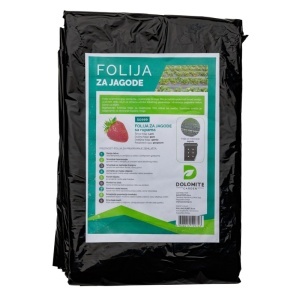 Folija malč za jagode crna 1,2mx50m 30mic 30x30cm Floris