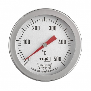 Analogni termometar ugradni 14.1035 za rernu, pizzu i grill do +500 °C TFA
