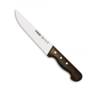 Mesarski nož ravno sečivo i drvena drška 19cm Pirge