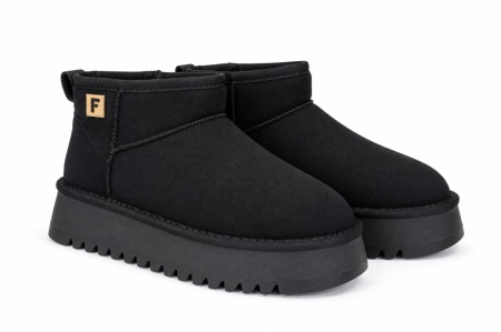 LH502632BLK - ŽENSKE UGG ČIZME SA TOPLOM KRZNENOM POSTAVOM I UKRASNIM DETALJEM - Img 3