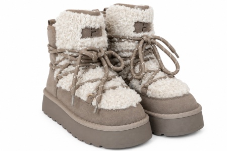 LH502659TAP - ŽENSKE UGG ČIZME SA KRZNENOM POSTAVOM I KONTRASTNIM PERTLAMA - Img 2