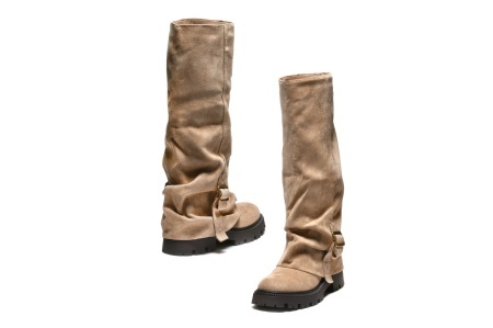 LX562581TAP - Ženske visoke bež čizme sa nitnama – Trend Icon - Img 2