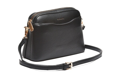 T012615BLK – Crna klasična crossbody torba sa rajsferšlusom - Img 2