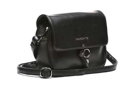 T012616BLK – Crna crossbody torba sa preklopom i metalnim detaljem - Img 2