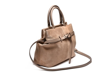 T012628TAP – Taupe velur torba mekane forme - Img 2