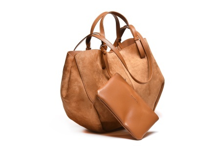 T012631CAM – Camel moderna velur torba sa dodatnom torbicom - Img 2