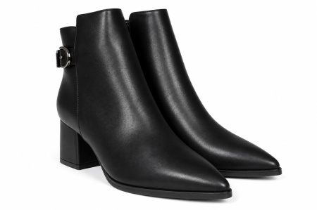 LH352625BLK - ŽENSKE ČIZME SA DEBELOM ŠTIKLOM I ELEGANTNIM KAIŠEM - Img 2