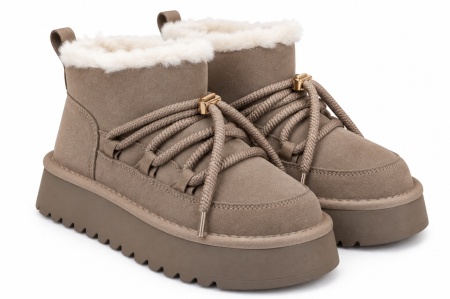 LH502656TAP - ŽENSKE UGG ČIZME SA KRZNENOM POSTAVOM I DEKORATIVNIM KAIŠEVIMA - Img 3