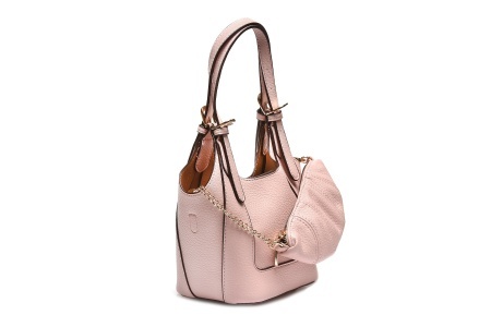 T012611PNK – Roze mini tote torba sa dodatnim mini novčanikom - Img 2