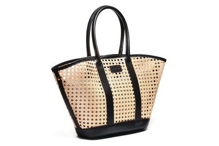 T012648BLK – Crna letnja ceger torba za plažu i grad - Img 2