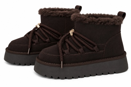 LH502656COF - ŽENSKE UGG ČIZME SA KRZNENOM POSTAVOM I DEKORATIVNIM KAIŠEVIMA - Img 2