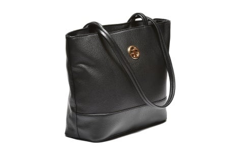 T012557BLK – Crna klasična tote torba od eko kože sa metalnim detaljem - Img 2