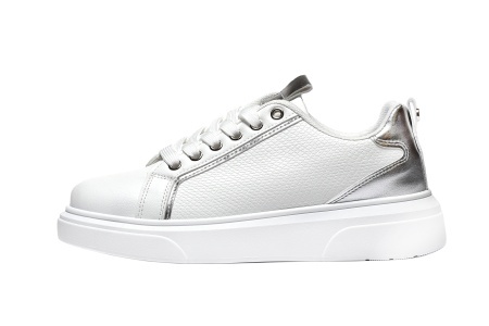 L182532SLV - Ženske patike bele sa srebrnim urban stil