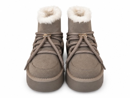 LH502656TAP - ŽENSKE UGG ČIZME SA KRZNENOM POSTAVOM I DEKORATIVNIM KAIŠEVIMA - Img 4